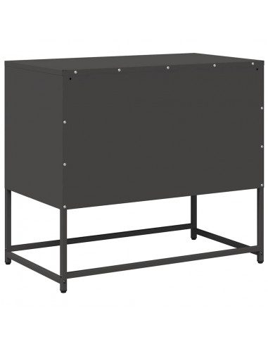 Mobile TV Nero 68x39x60,5 cm in Acciaio