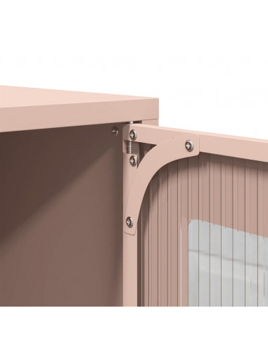 Mobile TV Rosa 100,5x39x60,5 cm in Acciaio