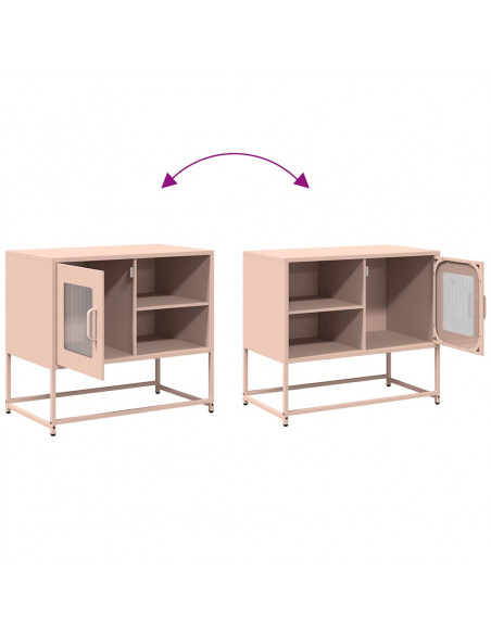 Mobile TV Rosa 68x39x60,5 cm in Acciaio