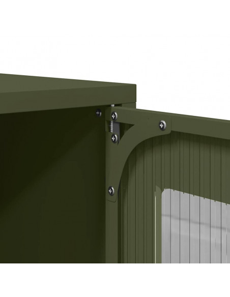 Mobile TV Verde Oliva 100,5x39x60,5 cm in Acciaio