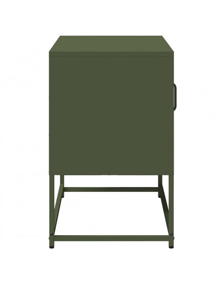 Mobile TV Verde Oliva 68x39x60,5 cm in Acciaio