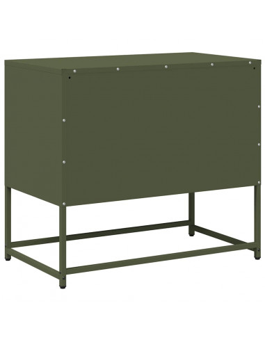 Mobile TV Verde Oliva 68x39x60,5 cm in Acciaio