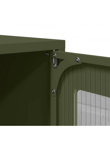 Mobile TV Verde Oliva 68x39x60,5 cm in Acciaio