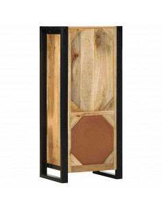 Mobiletto da Bagno 40x30x90 cm Legno Massello Mango Grezzo