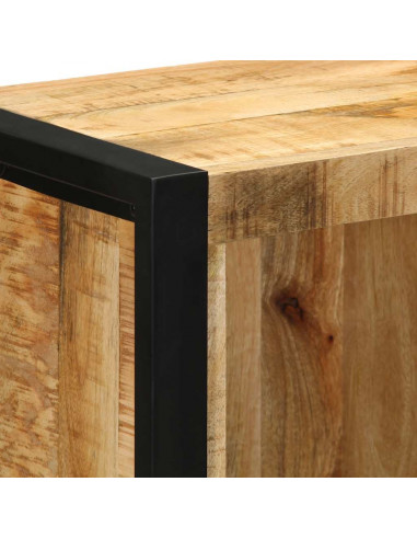 Mobiletto da Bagno 40x30x90 cm Legno Massello Mango Grezzo