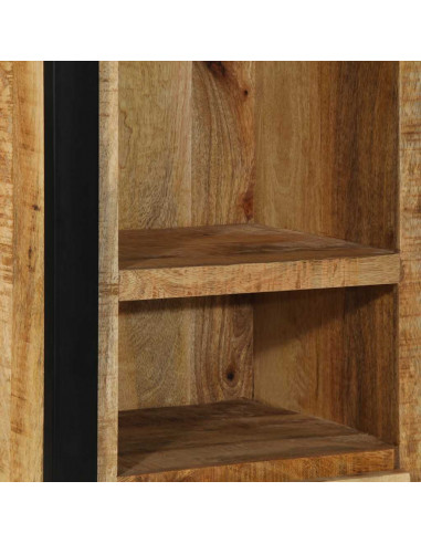 Mobiletto da Bagno 40x30x90 cm Legno Massello Mango Grezzo