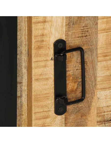 Mobiletto da Bagno 40x30x90 cm Legno Massello Mango Grezzo