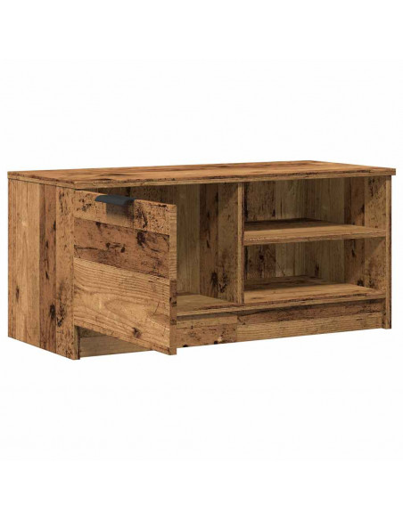Mobili Porta TV 2 pz Legno Vecchio 80x35x36,5 cm in Truciolato
