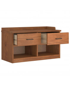 Panca da Corridoio SANDNES 87x40x50 cm Legno Massello di Pino