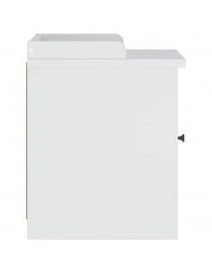 Panca da Corridoio SANDNES Bianca 45x40x50 cm in Legno di Pino