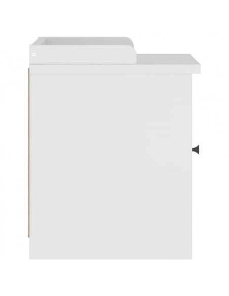 Panca da Corridoio SANDNES Bianca 45x40x50 cm in Legno di Pino