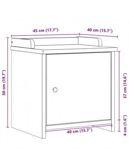 Panca da Corridoio SANDNES Bianca 45x40x50 cm in Legno di Pino