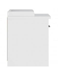 Panca da Corridoio SANDNES Bianca 45x40x50 cm in Legno di Pino