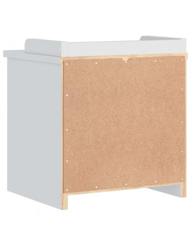 Panca da Corridoio SANDNES Bianca 45x40x50 cm in Legno di Pino