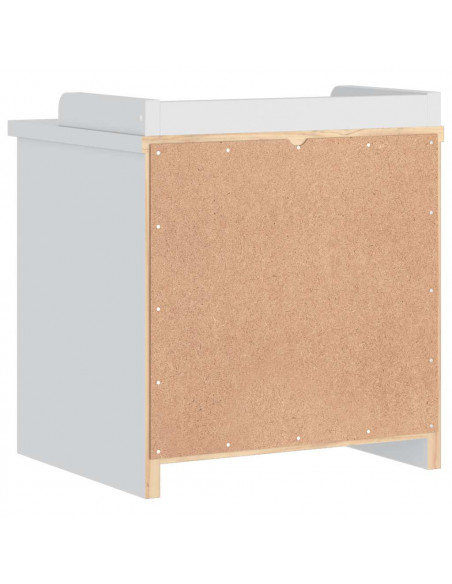 Panca da Corridoio SANDNES Bianca 45x40x50 cm in Legno di Pino
