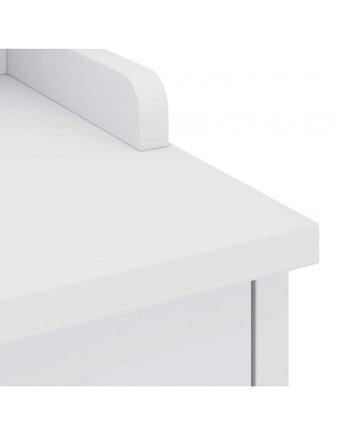 Panca da Corridoio SANDNES Bianca 45x40x50 cm in Legno di Pino