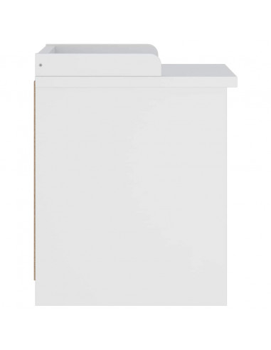 Panca da Corridoio SANDNES Bianca 45x40x50 cm in Legno di Pino