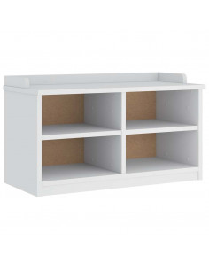 Panca da Corridoio SANDNES Bianca 87x40x50 cm in Legno di Pino