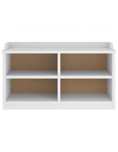 Panca da Corridoio SANDNES Bianca 87x40x50 cm in Legno di Pino