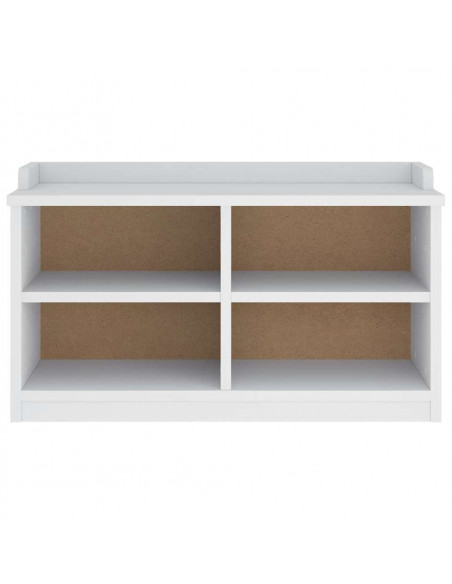 Panca da Corridoio SANDNES Bianca 87x40x50 cm in Legno di Pino