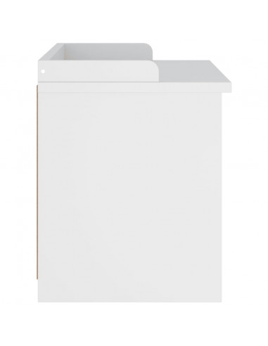 Panca da Corridoio SANDNES Bianca 87x40x50 cm in Legno di Pino