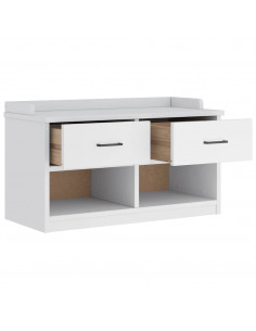 Panca da Corridoio SANDNES Bianca 87x40x50 cm in Legno di Pino