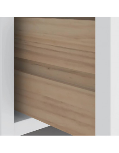 Panca da Corridoio SANDNES Bianca 87x40x50 cm in Legno di Pino