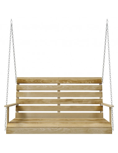 Panchina a Dondolo 110 cm in Legno di Pino Impregnato