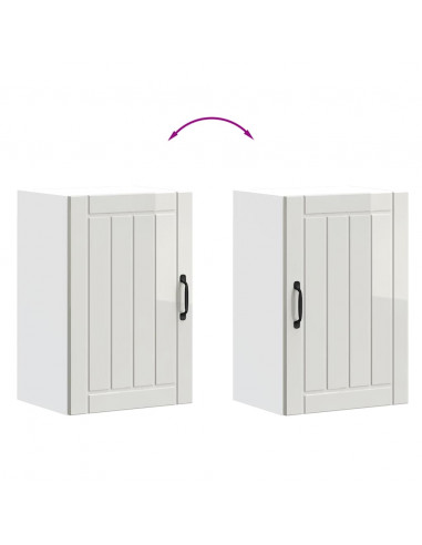 Pensile da Cucina Lucca Bianco Lucido in Legno Multistrato