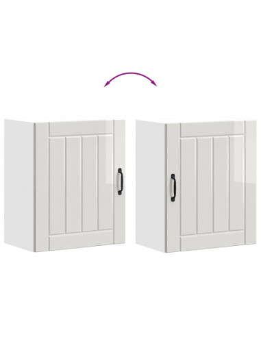 Pensile da Cucina Lucca Bianco Lucido in Legno Multistrato