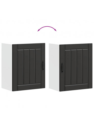 Pensile da Cucina Lucca Nero in Legno Multistrato