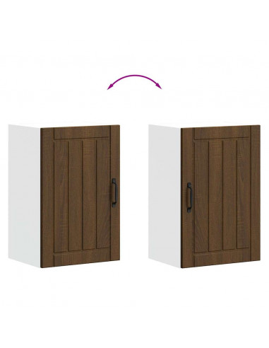 Pensile da Cucina Lucca Rovere Marrone in Legno Multistrato