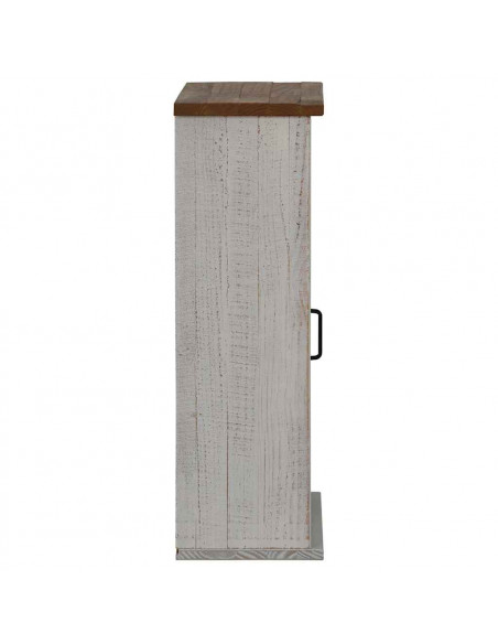 Pensile HALDEN con Anta Scorrevole Bianco 49x22,5x70 cm in Pino