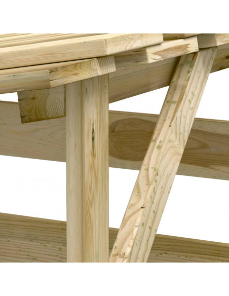 Pergola con Tetto 100x90x200 cm in Legno di Pino Impregnato