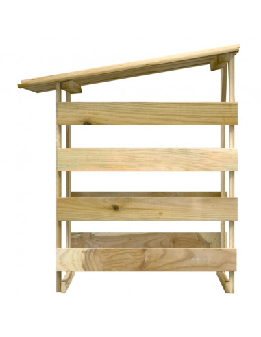 Pergole con Tetto 2 pz 100x90x100 cm Legno di Pino Impregnato