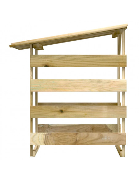 Pergole con Tetto 2 pz 100x90x100 cm Legno di Pino Impregnato