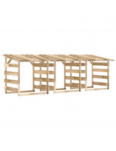 Pergole con Tetto 3 pz 100x90x100 cm Legno di Pino Impregnato