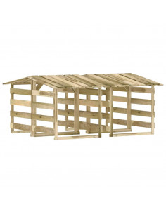 Pergole con Tetto 4 pz 100x90x100 cm Legno di Pino Impregnato