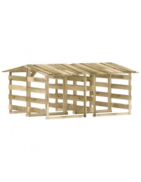 Pergole con Tetto 4 pz 100x90x100 cm Legno di Pino Impregnato