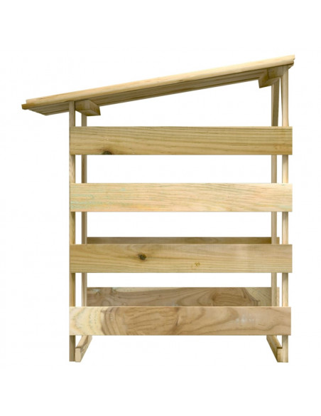 Pergole con Tetto 6 pz 100x90x100 cm Legno di Pino Impregnato
