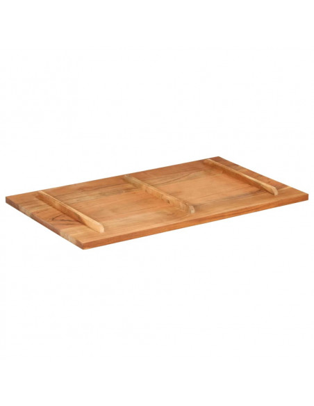 Piano Tavolo in Legno Massello di Acacia 25-27 mm 60x100 cm