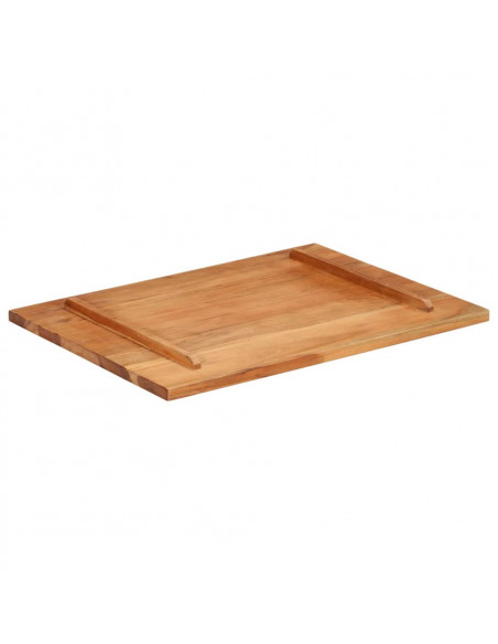 Piano Tavolo in Legno Massello di Acacia 25-27 mm 60x80 cm