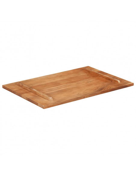 Piano Tavolo in Legno Massello di Acacia 25-27 mm 60x90 cm