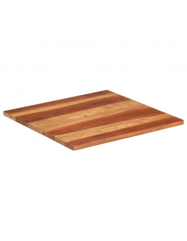 Piano Tavolo in Legno Massello di Acacia 25-27 mm 70x70 cm