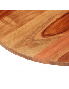 Piano Tavolo in Legno Massello di Acacia Rotondo 15-16 mm 50 cm 2