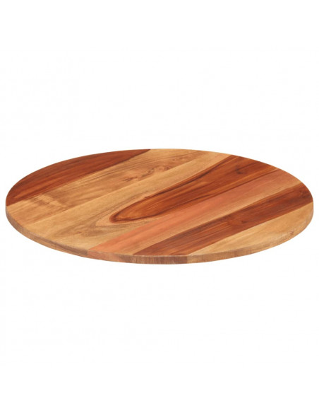 Piano Tavolo in Legno Massello di Acacia Rotondo 15-16 mm 50 cm