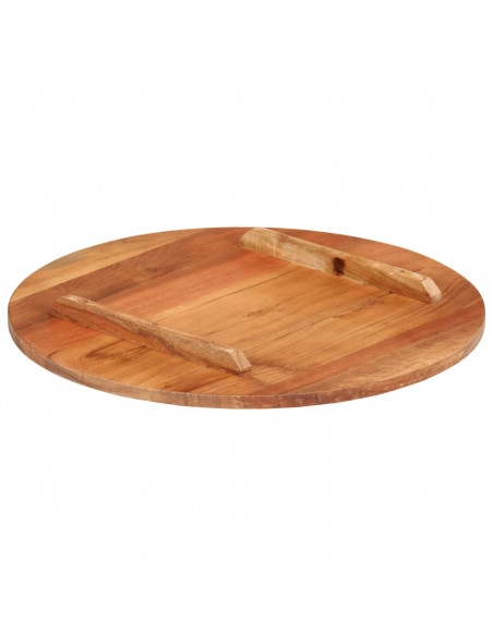Piano Tavolo in Legno Massello di Acacia Rotondo 15-16 mm 50 cm