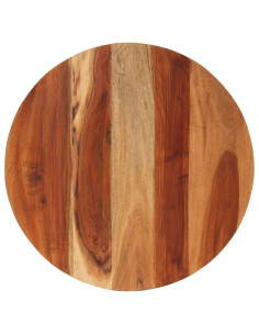 Piano Tavolo in Legno Massello di Acacia Rotondo 15-16 mm 60 cm