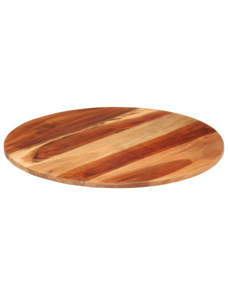 Piano Tavolo in Legno Massello di Acacia Rotondo 15-16 mm 60 cm