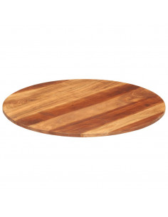 Piano Tavolo in Legno Massello di Acacia Rotondo 15-16 mm 70 cm 2